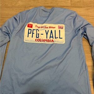 Columbia Light Blue Crewneck Performance Tee